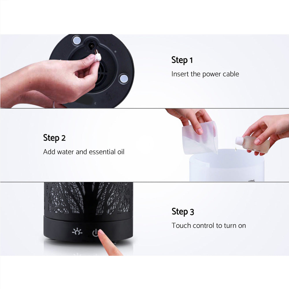 Aromatherapy Diffuser - Black 160ml