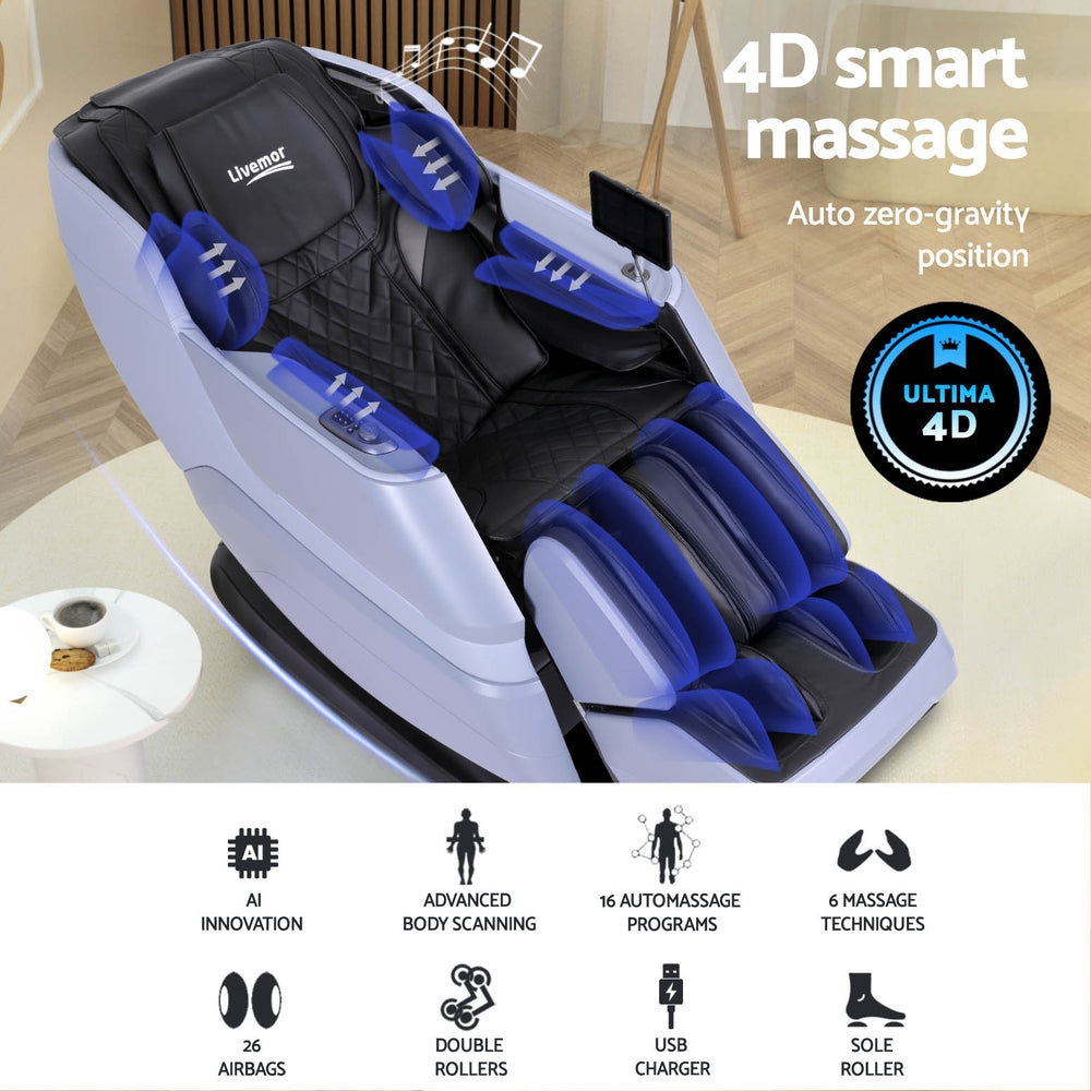 Home Massage Chair with AI Voice Control - Violet