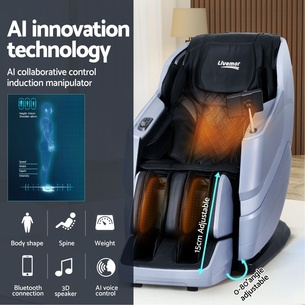 Home Massage Chair with AI Voice Control - Violet