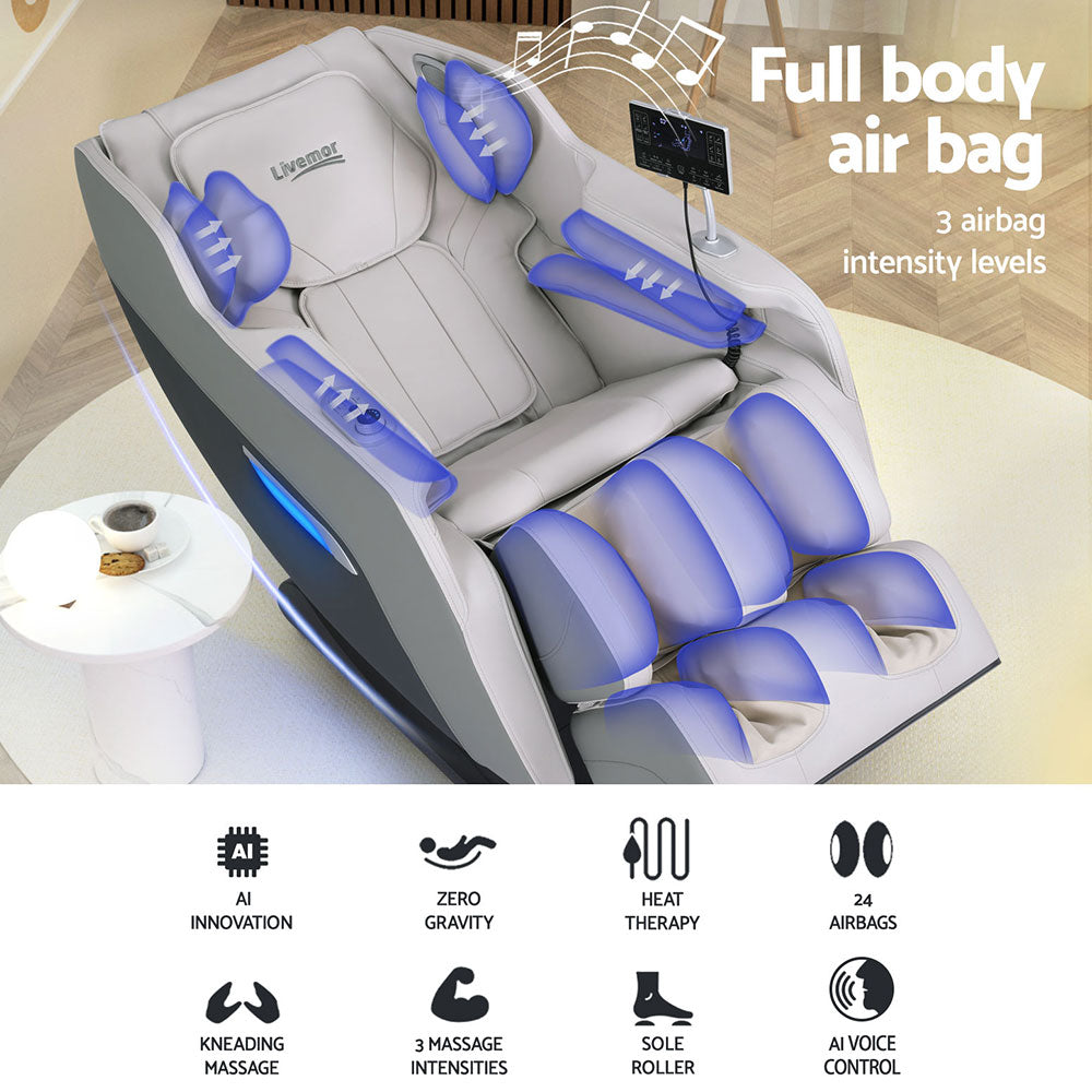 Electric Recliner Home Massage Chair - White