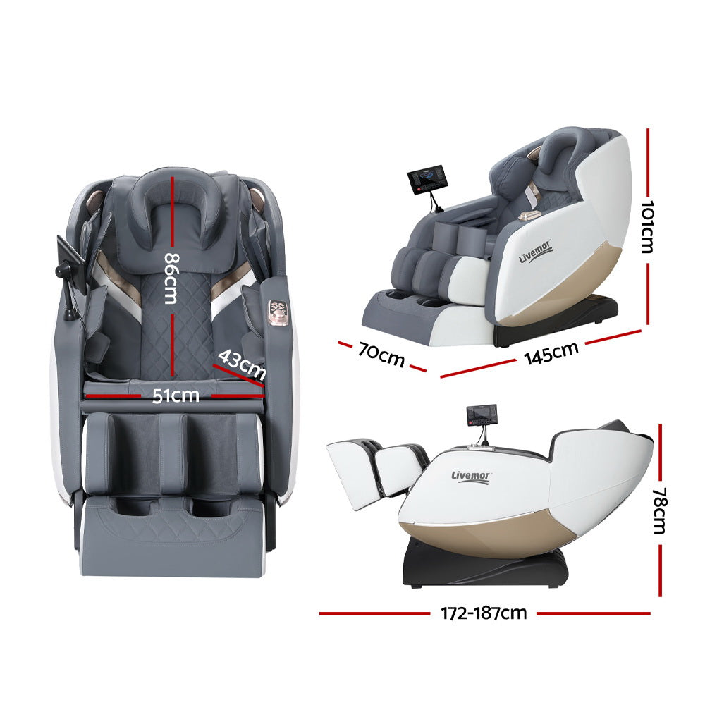 Electric Recliner Home Massage Chair - White