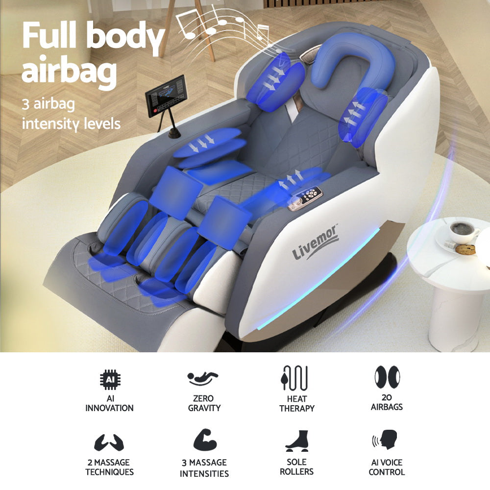 Electric Recliner Home Massage Chair - White