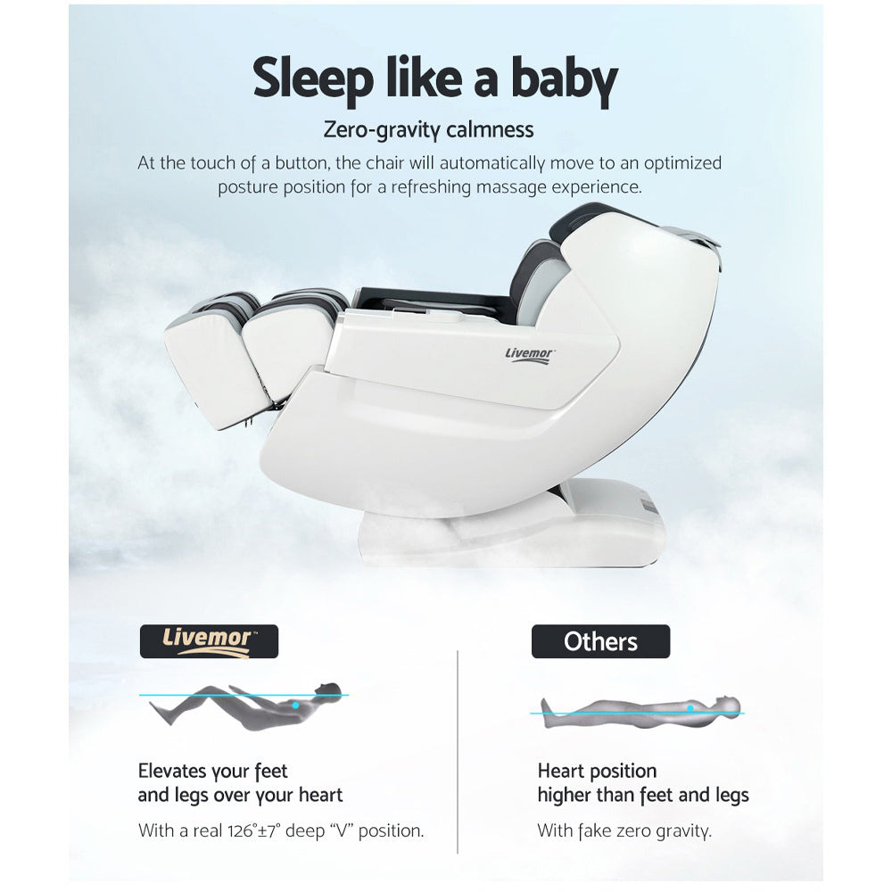 PRO Electric Recliner Massage Chair- White Varitas