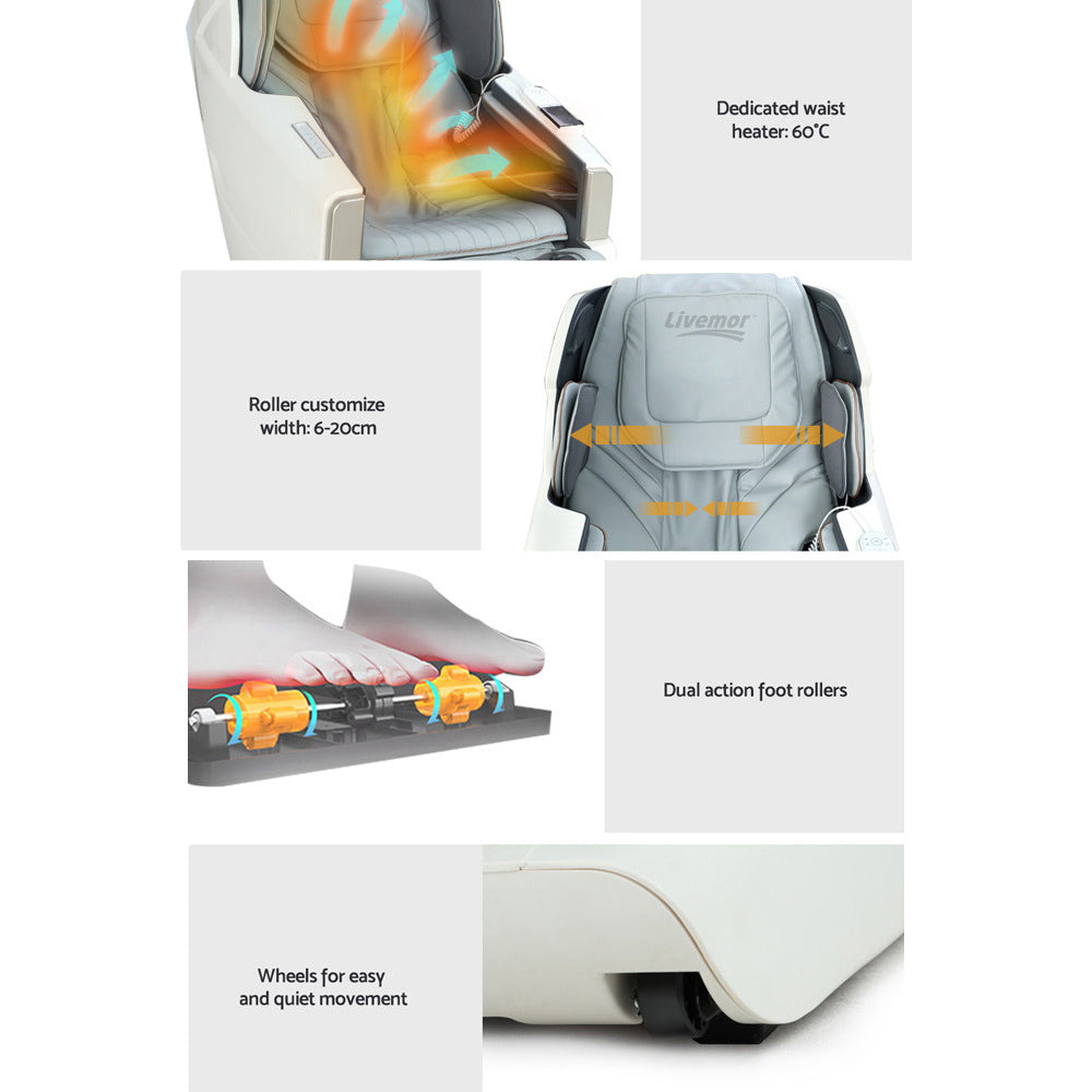 PRO Electric Recliner Massage Chair- White Varitas