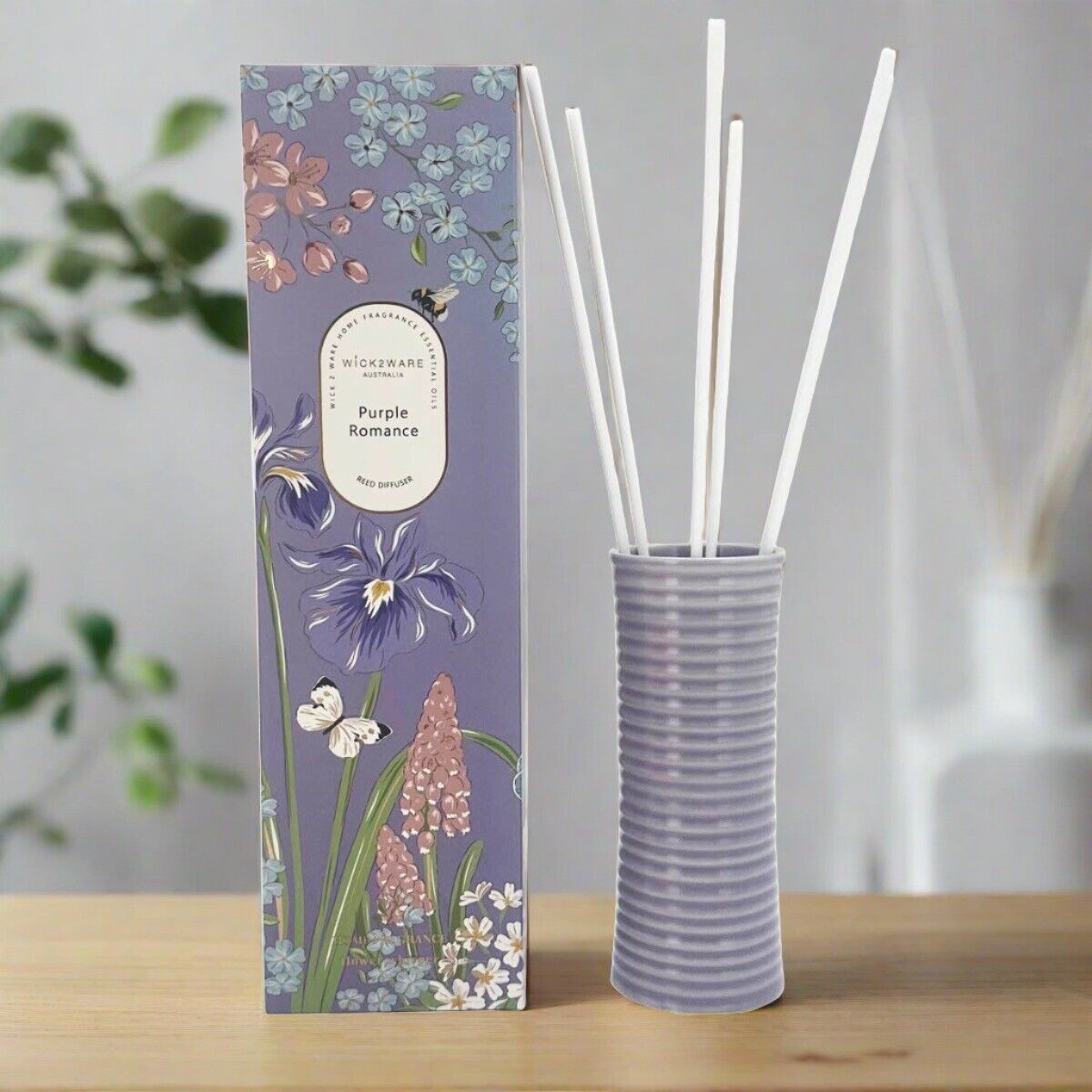 Essentials Oil Reed Diffuser - Purple Romance