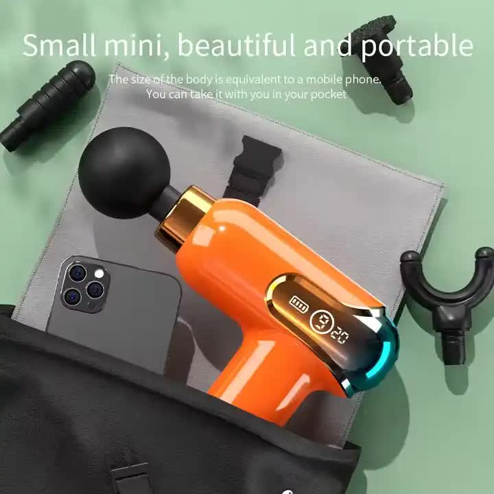 Orange Portable Massage Gun