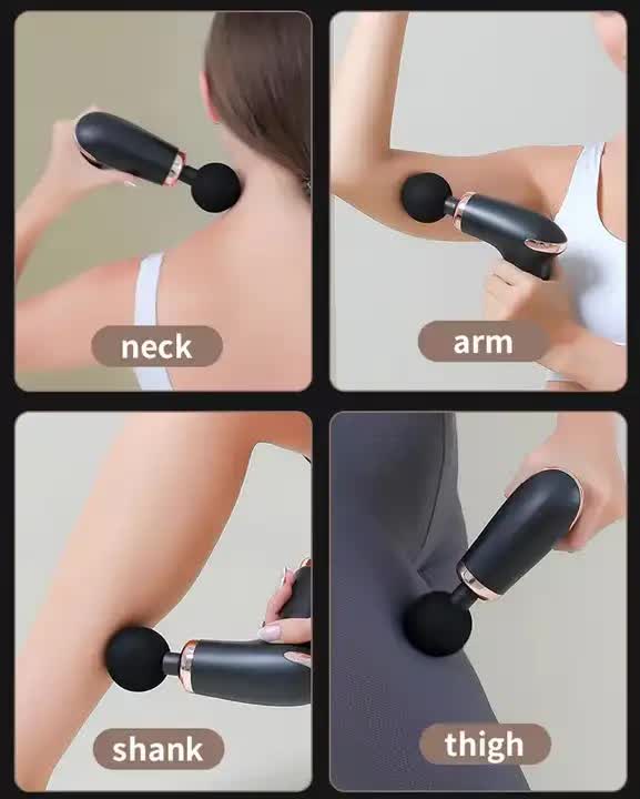 Black Massage Gun - 6-Speed Deep Tissue