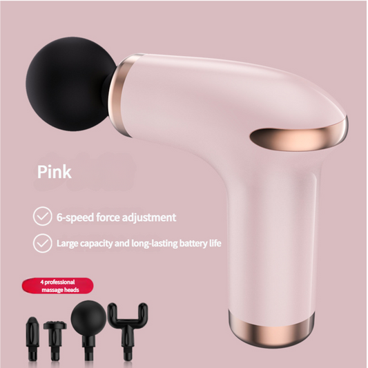 Pink Massage Gun - 6-Speed Deep Tissue