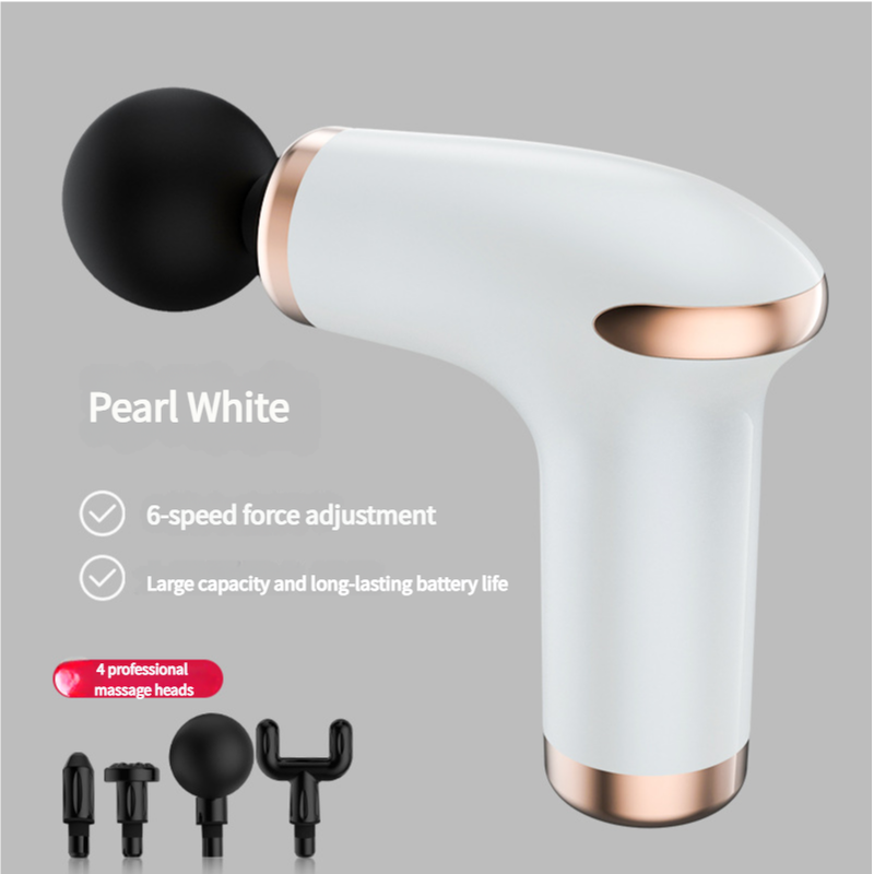 White Massage Gun - 6-Speed Deep Tissue