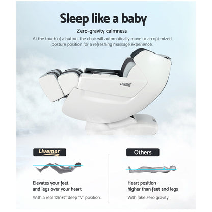 PRO Electric Recliner Massage Chair- White Varitas